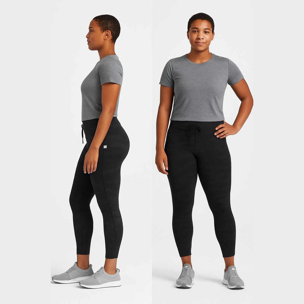 Vuori Daily Legging High Rise Drawstring Jogger in Black Camo
Size XS
